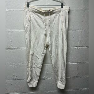 Abercrombie & Fitch White Jogger Sweatpants